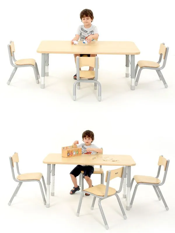 Chair Owlaf with rectangle table Owlaf in grey and child Chair Owlaf with rectangle table Owlaf in grey and child